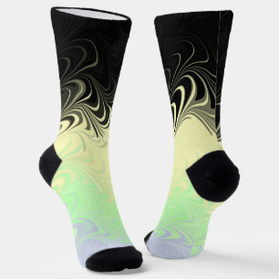 Boho Wavy Marbled Abstract Cassgender Pride Flag Socks