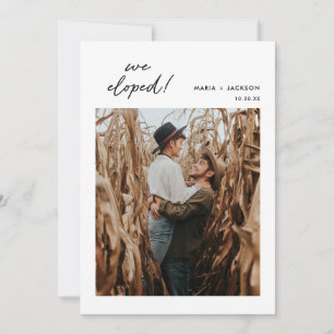 Boho We Elopement Photo Faire-part