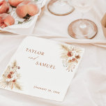 Boho Wedding Cocktail Paper Napkin<br><div class="desc">These lovely Paper Napkins feature a beautiful boho design with an earthy,  desert colour scheme- perfect for a wedding saturated in neutral tones and is a gorgeous way to accent your event's cocktail,  food or dessert table! Easily customize the text colours and wording to perfect match your shower theme.</div>
