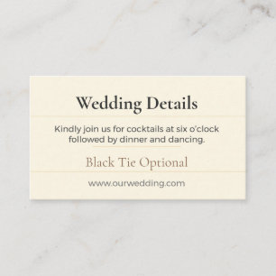 Boho Wedding Details Card Chic Floral Luxe