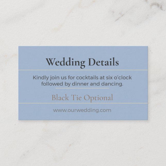 Boho Wedding Details Card | Chic Floral Luxe (Front)