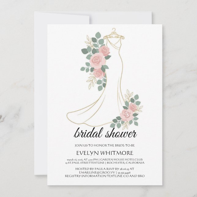 Boho Wedding Dress Style Guide | Boho Chic Wedding Invitation (Front)
