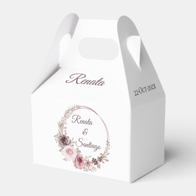 Boho Wedding Favour Boxes (Back Side)