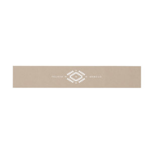 Boho wedding invitaion belly band invitation belly band