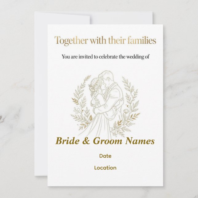 Boho Wedding Invitation (Front)