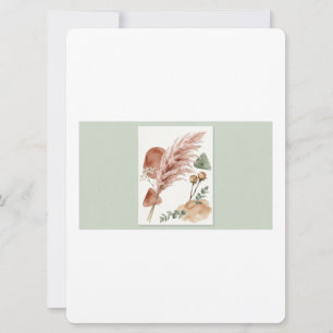 Boho Wedding Invitation   Terracotta Pampas Grass 