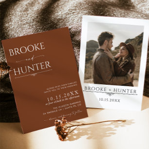 Boho Wedding Invite   Modern Minimalist Wedding