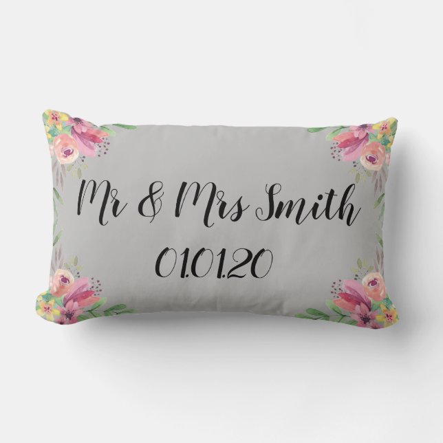 Boho Wedding long lumbar cushion (Front)
