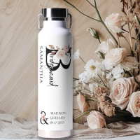 Boho Wedding Neutral Floral Letter Bridesmaid