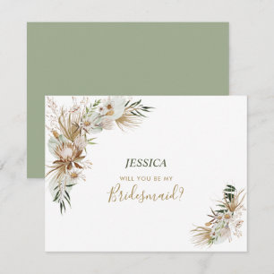 Boho Wedding Party Will you be my Proposal Card