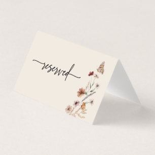 Boho Wedding Reserved Card
