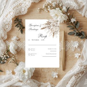 Boho Wedding RSVP card