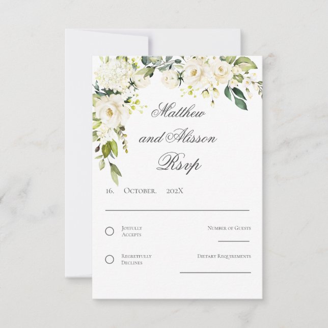 Boho Wedding RSVP card (Front)