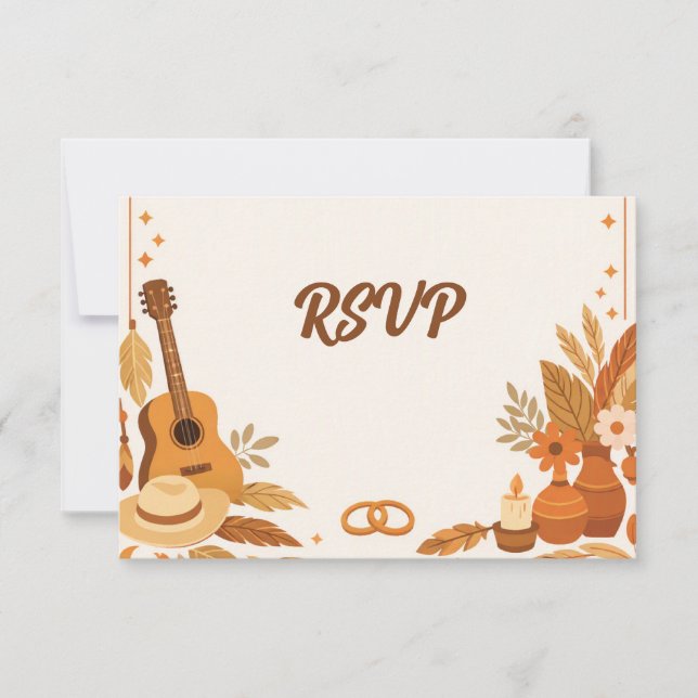 Boho Wedding RSVP Card (Front)