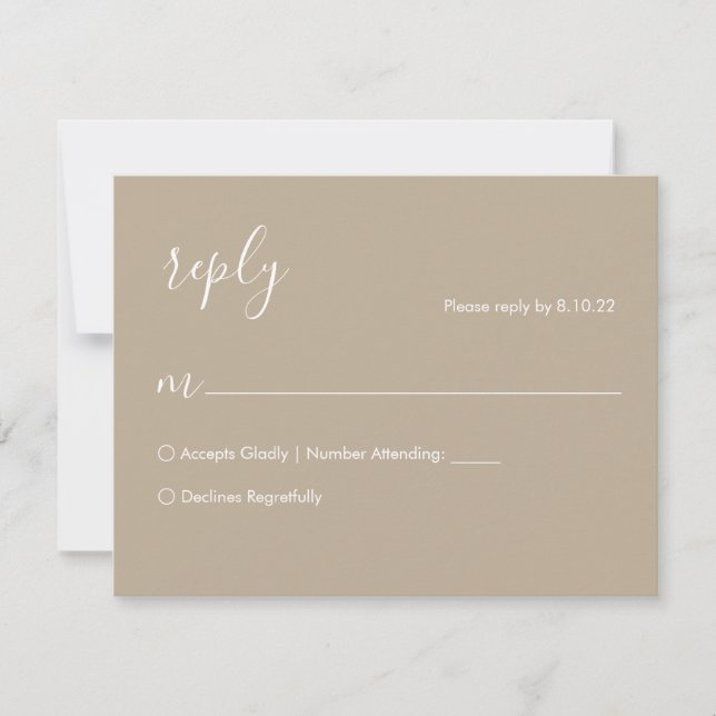 Boho Wedding RSVP Card (Front)