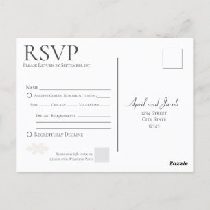 Boho Wedding RSVP Postcard