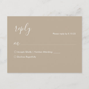 Boho Wedding RSVP Postcard