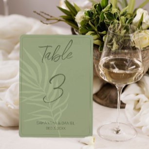 Boho Wedding Table Number