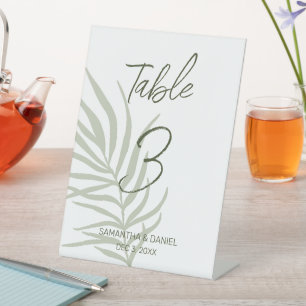 Boho Wedding Table Number Pedestal Sign
