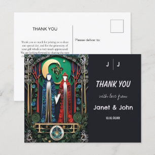 Boho Wedding Thank You  Postcard