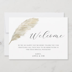 Boho Wedding Welcome Bag Insert Card