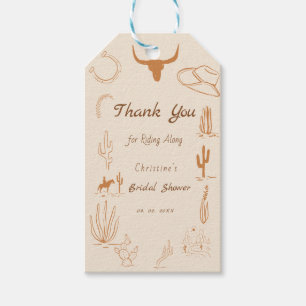 Boho Western Saddle up Cowboy Bridal shower Gift Tags