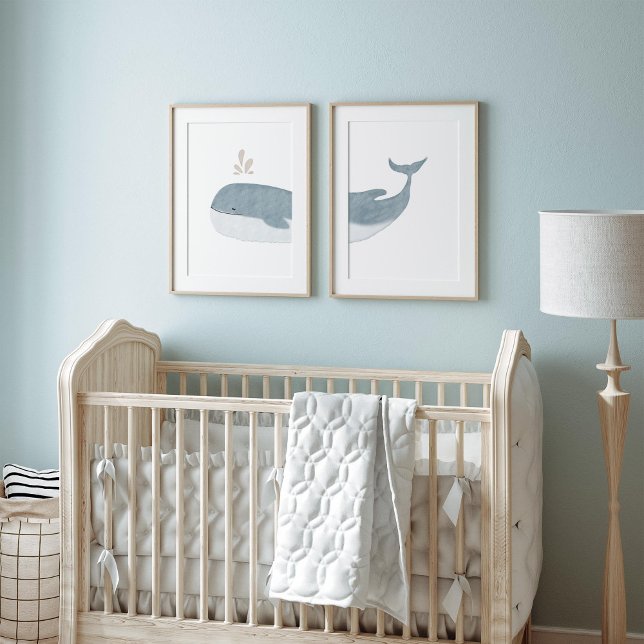 Boho whale print for nursery room  (Creator Uploaded)