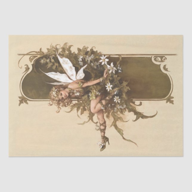 Boho Whimsical Woodland Fairy Tissue Paper (Front)