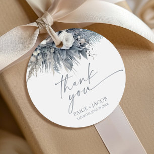 Boho White Rose Floral Flower Garden Wedding Favour Tags