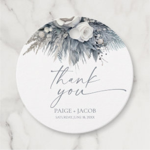 Boho White Rose Floral Flower Garden Wedding Favour Tags