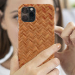 Boho Wicker Rattan Basketweave  iPhone 12 Pro Case<br><div class="desc">This design is also available on other phone models. Choose Device Type to see other iPhone, Samsung Galaxy or Google cases. Some styles may be changed by selecting Style if that is an option. This design may be personalized in the area provided by changing the photo and/or text. Or it...</div>