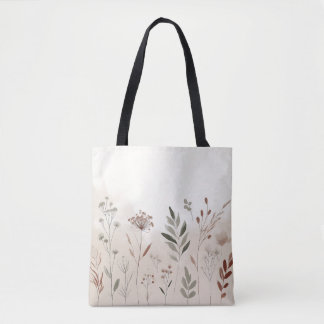 Boho Wild Flower |  Desert Garden Floral Pattern Tote Bag