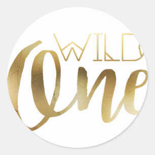 Boho Wild One   First Birthday Party Classic Round Sticker