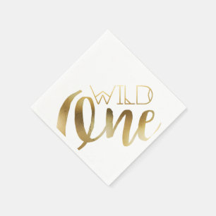 Boho Wild One   First Birthday Party Napkin