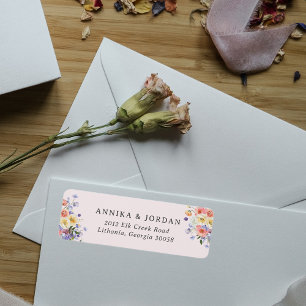 Boho Wildflower Adresse de retour botanique