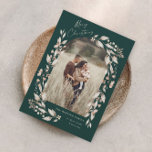 Boho Wildflower Arch Photo Christmas Holiday Card<br><div class="desc">Boho Wildflower Arch Photo Christmas Holiday Card. The back has an additional photo and personalized message from the family. Click the personalize button to customize this design with your details.</div>