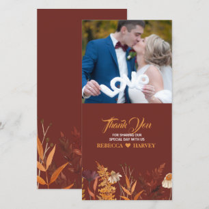 Boho Wildflower Autumn Fall Wedding Photo