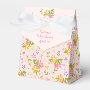 Boho Wildflower Baby Girl Shower Favor Box