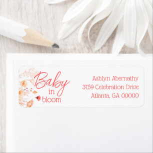 Boho Wildflower Baby in Bloom Return Address 