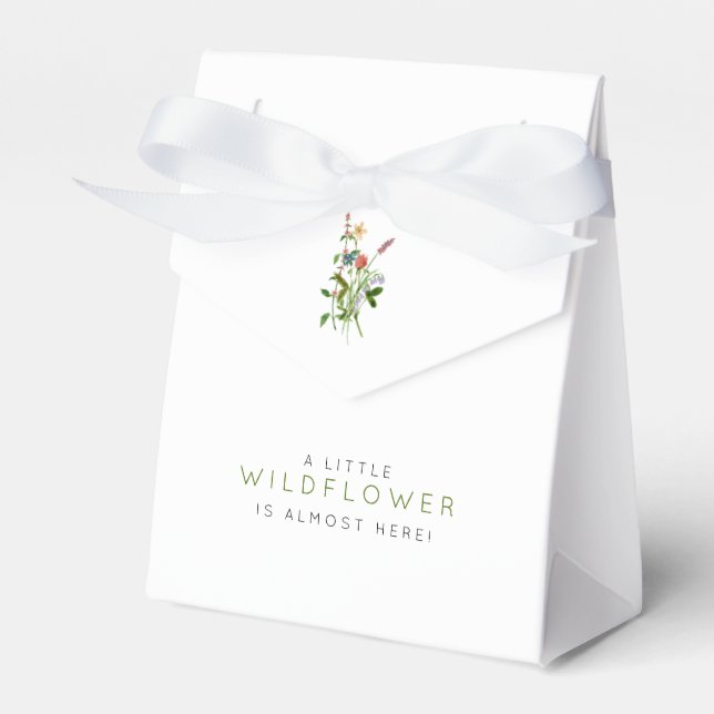 Boho Wildflower Baby Shower Favor Box (Front Side)