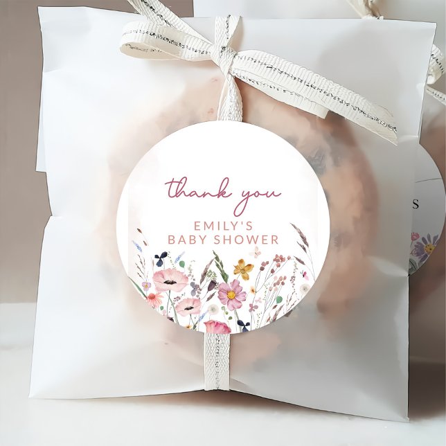 Boho Wildflower Baby Shower Favour Tags (Creator Uploaded)