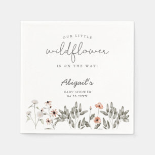 Boho Wildflower Baby Shower  Napkin