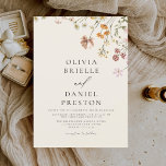 Boho Wildflower Beige Garden Wedding Invitation<br><div class="desc">Immerse your guests in the romance of nature with our Boho Wildflower Garden Wedding Invitation. Inspired by the beauty of untamed blooms, this invitation captures the essence of a free-spirited celebration. The enchanting design features delicate wildflowers dancing amidst lush greenery, setting the perfect tone for your garden wedding. The boho-chic...</div>