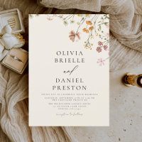 Boho Wildflower Beige Garden Wedding