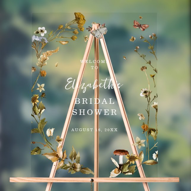 Boho Wildflower | Bienvenue à la Baby Shower d'aut (Neutre)