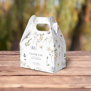 Boho Wildflower Bridal Shower Favor Box