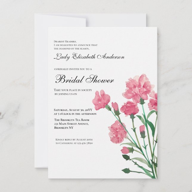 Boho Wildflower Bridal Shower  Invitation (Front)