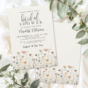 Boho Wildflower Bridal Shower Invitation