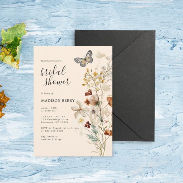 Boho Wildflower Bridal Shower Invitation (Creator Uploaded)