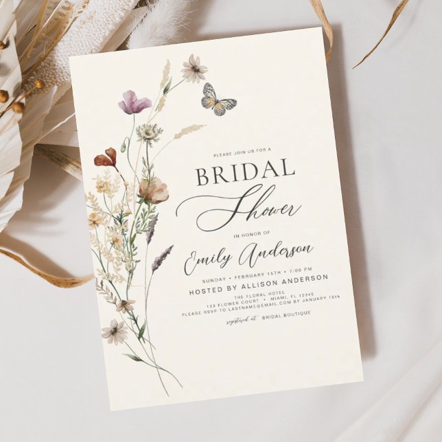 Boho Wildflower Bridal Shower Script Invitation (Creator Uploaded)